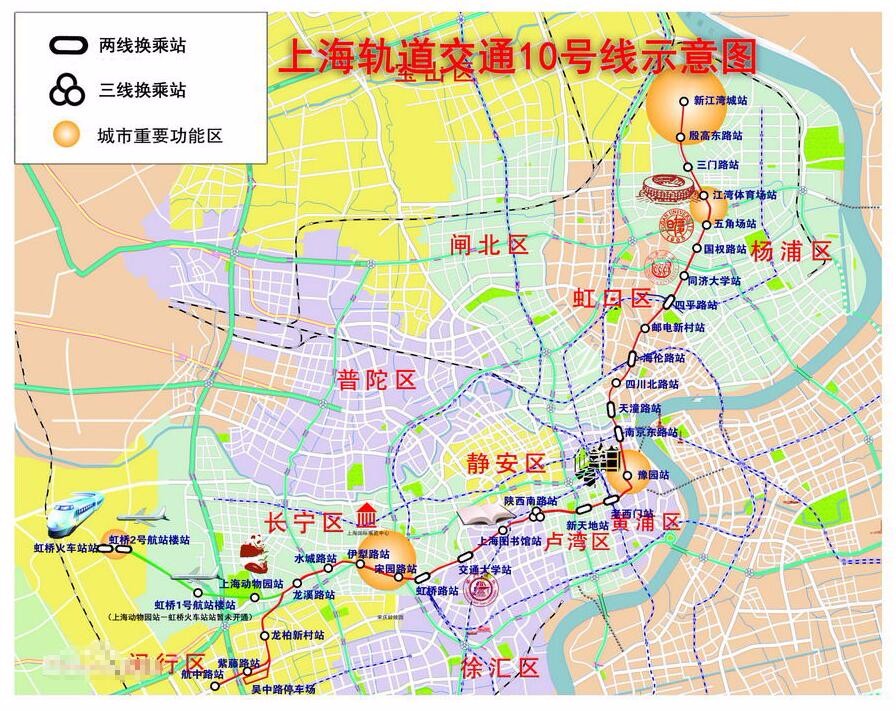 上海20号地铁线地图（上海地铁10号线线路图）