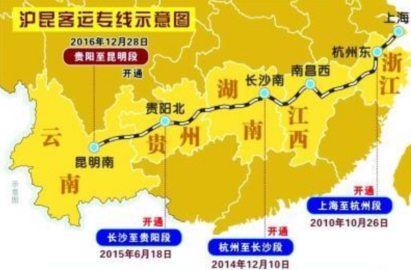 沪昆高铁贵州段线路图（沪昆高铁贵州段简介）
