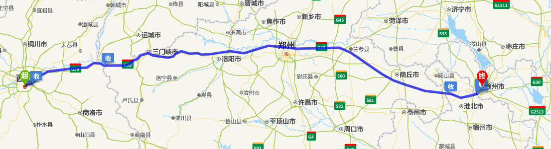 西安开车到徐州要多少公里时间过路费油钱（西安自驾徐州）